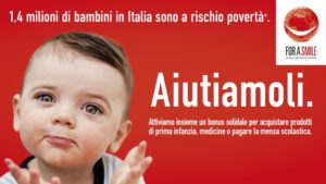 For a smile ONLUS in aiuto ai bambini a rischio povertà in Italia