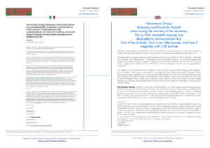 For the continuous research of style, design and quality, with the prestigious “Le Fonti Awards 2019” prize